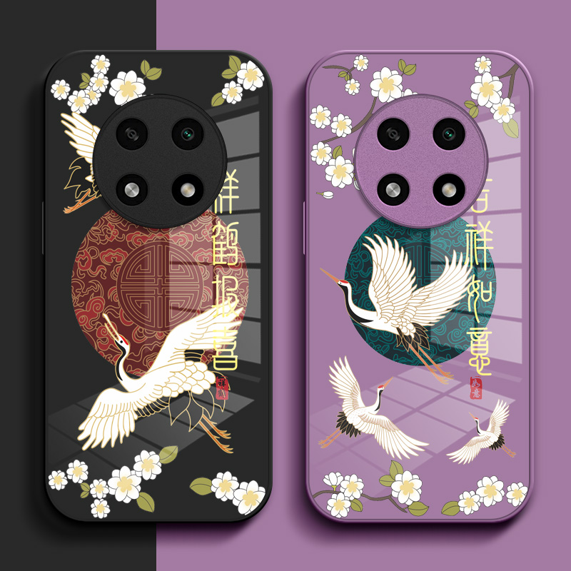 适用oppo A2pro手机壳PJG110钢化玻璃壳PJG1l0中国风Oopo Α2pro保护套0pp0a2pr0小清新0ppoA2pro玻璃套国潮