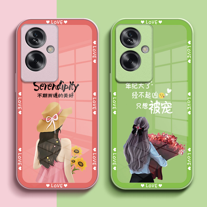 适用oppo A2手机壳PJB110玻璃壳oopoα2硬壳PJB1l0女款0ppoA2保护套欧珀a2全包0pp0A2奢华高级感