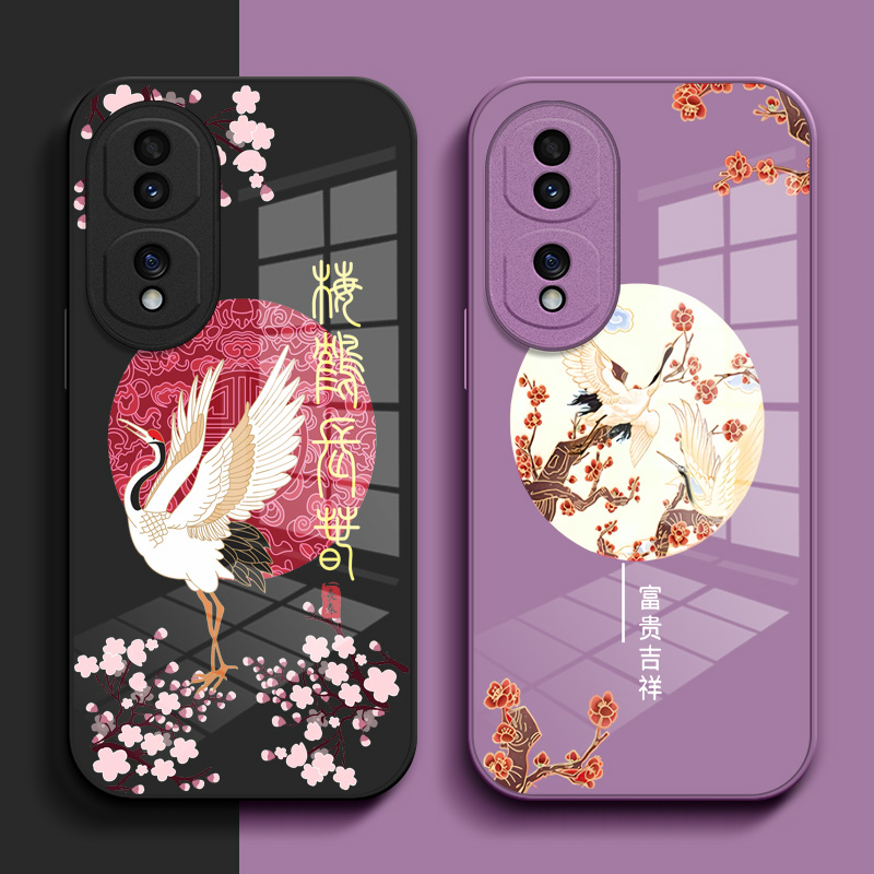 适用荣耀 70pro手机壳SDY-AN00钢化玻璃壳华为70pro硬壳70por奢华Ry70pro保护套七十POR高级感h0n0r70pr0