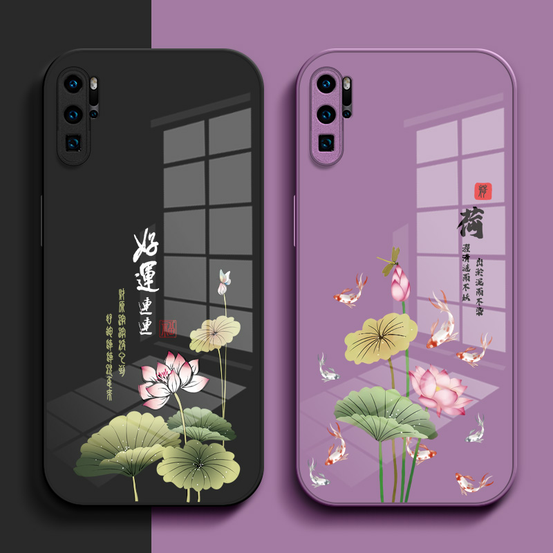 适用华为 P30pro手机壳VOG-AL00玻璃壳huawp30pr中国风hwp30pr保护套p三零p全包奢华高级感钢化玻璃