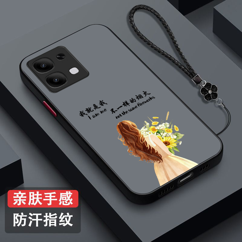 适用oppo A6手机壳PLS120保护套全包防摔肤感雾面磨砂半透明奢华高级感手机套男女款耐脏抗指纹外套带手绳