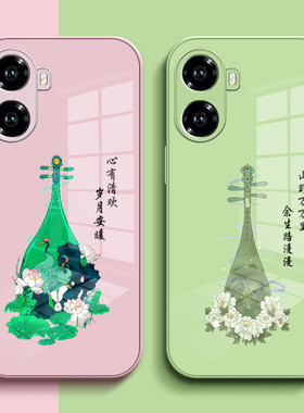 适用红米 Turbo4手机壳24129RT7CC保护套Hmturbo4钢化玻璃背板24l29RT7CC玻璃壳miuiturbo4中国风琵琶