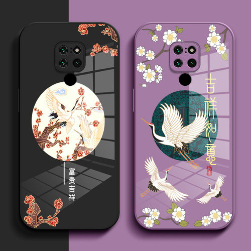 适用华为Mate20手机壳HMA-AL00个性mete20玻璃壳mate20简约mt20钢化玻璃壳魅特二十小清新hmatl00中国风