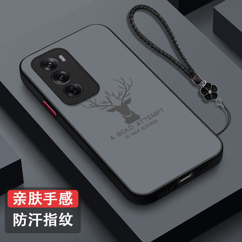 适用oppo Reno12pro手机壳PJW110男款Reon12pro。磨砂Ronel2pro半透明rneo12pr0保护套PJWl10全包防摔高级感