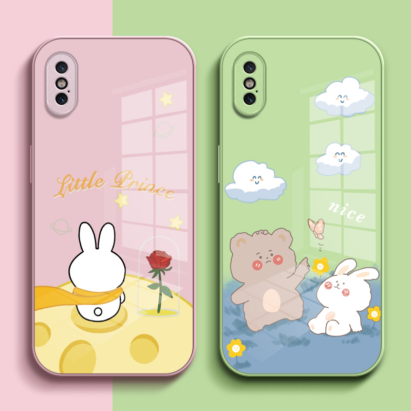 适用iphoneXsmax手机壳A2104女孩ihponexs mxa外套Iphnoexsmαx外壳 xs max全包IPXsmax套子玻璃卡通保护套