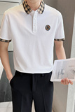 青年男士潮牌短袖Polo衫轻熟风高品质抖音直播夏装T恤C203A-8808，男装T恤，电商C208A