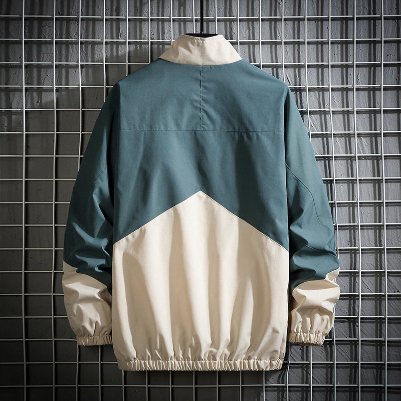 春秋季潮流男士夹克帅气宽松外套拼色立领上衣C203A-5070-P60控88,男装夹克,电商C208A