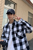 衬衫男士春季韩版潮流长袖寸衫港风春秋男装休闲格子衬衣3015，男装衬衫，电商C208A