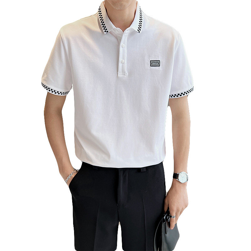 时尚潮牌短袖翻领Polo衫夏季青年男士修身半袖t恤C203A-8807-P58,男装T恤,电商C208A