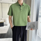 夏季白色全棉短袖体恤青年男士爱心刺绣Polo衫C203A-8815-P58控78，男装T恤，电商C208A