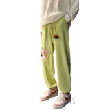 小熊运动裤男春秋季宽松束脚卫裤青少年潮流ins个性休闲裤子6651，男装休闲裤，电商C208A