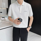 夏季青年男士翻领Polo衫轻熟风薄款休闲T恤抖音直播短袖上衣8802，男装T恤，电商C208A