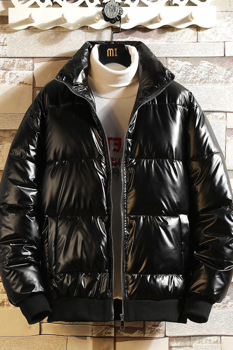 2025冬季青年男士加厚保暖棉衣立领休闲亮面棉服男C203-1027-P100,男装棉衣,电商C208A