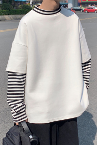 假两件卫衣男连帽春秋季2025新款宽松上衣服韩版潮流ins百搭3006图片