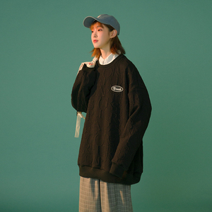 卫衣男运动时尚2025新款宽松情侣装纯棉套头连帽女5285