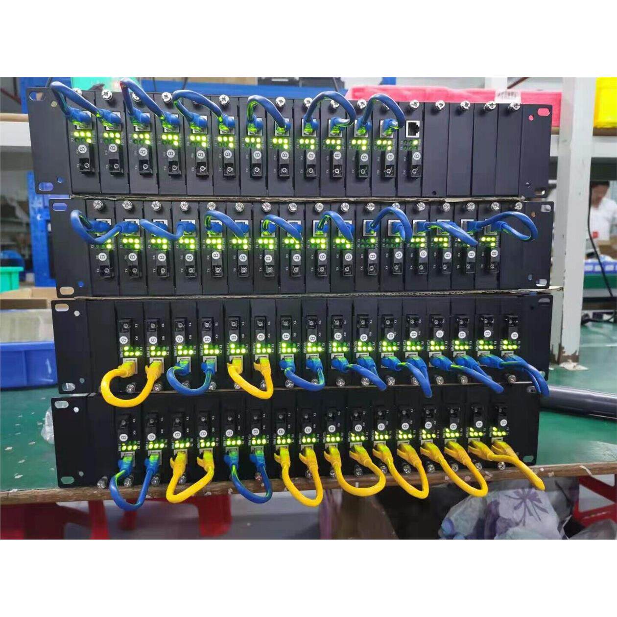 机架式光纤收发器14槽，集中电源，netlink，专用双电源