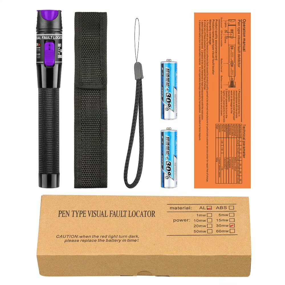 光纤红光笔5一30公里光纤测试打光笔红光源光纤断点检测可视故