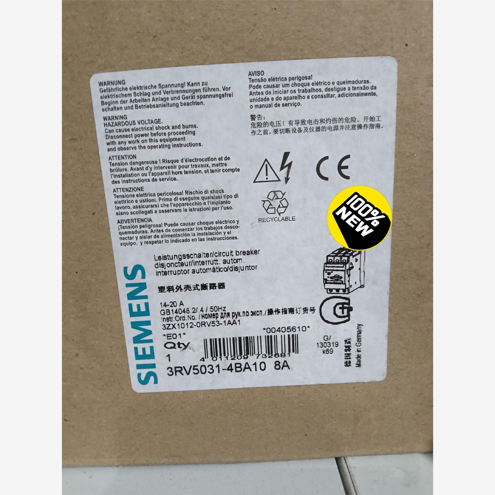 SIEMENS 西门子 塑料外壳式断路器  3RV5031-