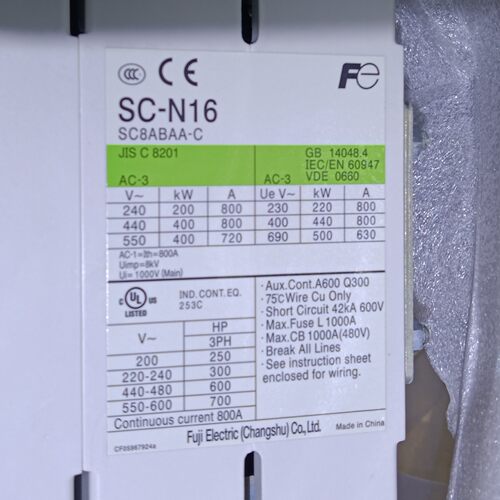 全新未用富士 SC-N16接触器 ,电压220v，单价480议价