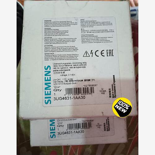 全新西门子3UG4631-1AA30 监控继电器全新库存现货正品议价