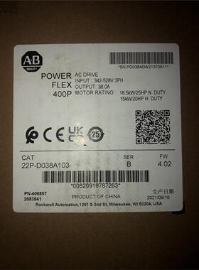 AB变频器22p-d038a103实物议价