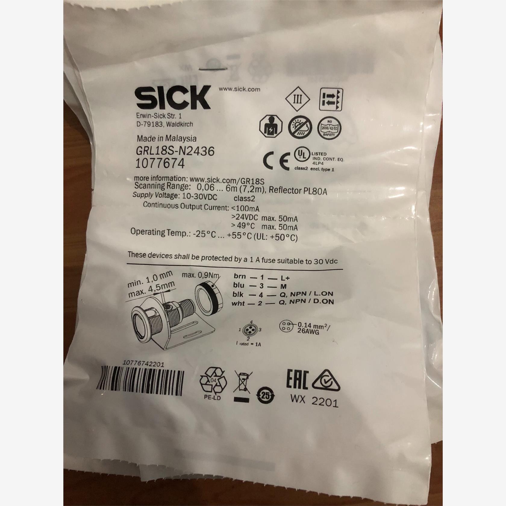 全新包装德国SICK西克GRL18S-N2436货号1077议价