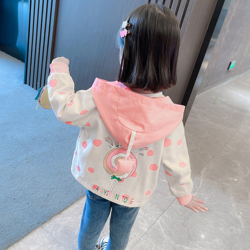 여자 가을 겨울 긴 소매 재킷 봄 가을 유행 2024 새로운  소녀 후드 가디건 봄 한국어 버전