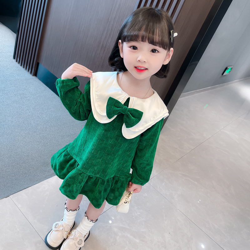 GIRLS SPRING DRESSES SPRING DRESSES 2022 NEW STYLES EARLY SPRING CHILDRENS BABY FOREIGN STYLE SPRING AND AUTUMN PRINCESS DRESS CHILDRENS SKIRTS