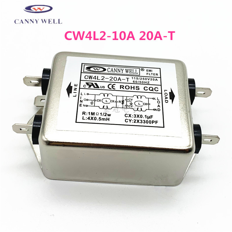 台湾CANNYWELL EMI双级电源滤波器CW4L2-10A-T净化器CW4L2-20A-T