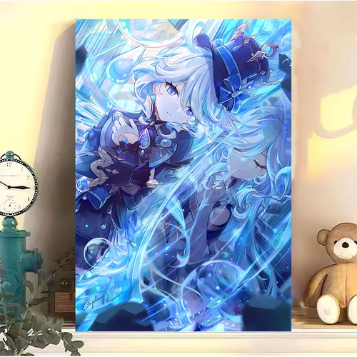 原神水神芙宁娜数字油画diy