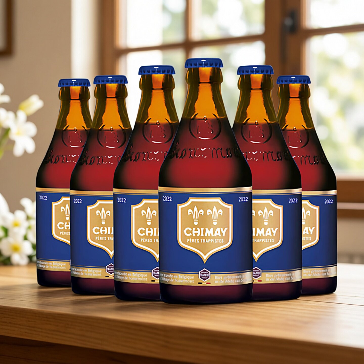 智美Chimay蓝帽啤酒修道士精酿330mlx6瓶 比利时进口四料艾尔啤酒