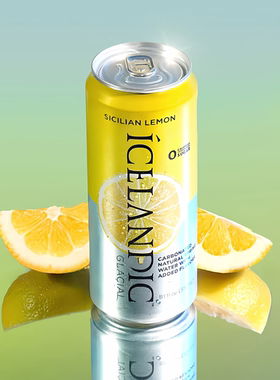 临期Icelandic Glacial冰岛天然冰川柠檬味无糖气泡水330mlx10罐