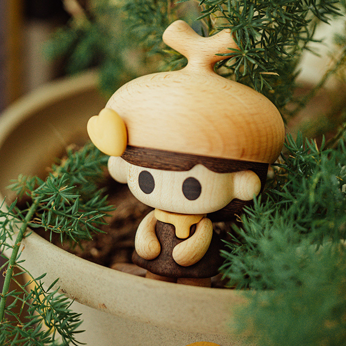 原创设计手办木质潮玩个性礼物桌面创意摆件原上城winki橡果