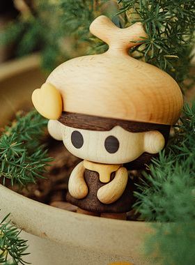 原创设计手办木质潮玩个性礼物桌面创意摆件原上城winki橡果