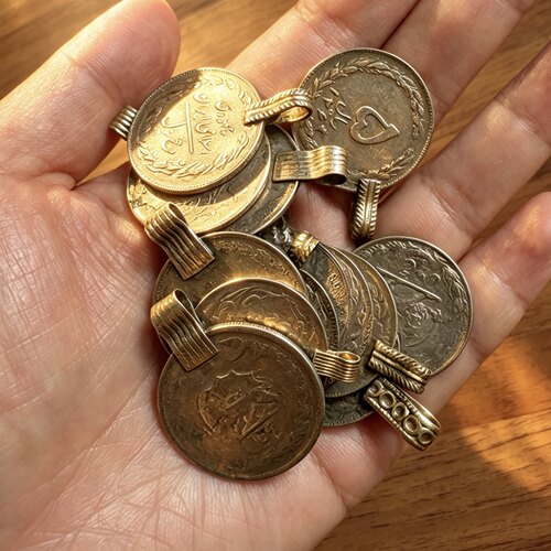 现货 部落之光进口 ATS美国部落肚皮舞库奇旧钱币腰链DIY配件 小