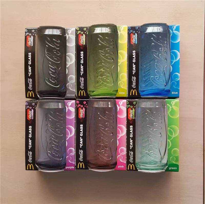 麦当劳 限量版可口可乐Coca Cola Can Glass玻璃杯易拉罐冷饮水杯