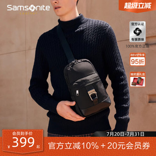 胸包尼龍單肩包時(shí)尚 Samsonite新秀麗男士 腰包斜挎包輕便小挎包NW5
