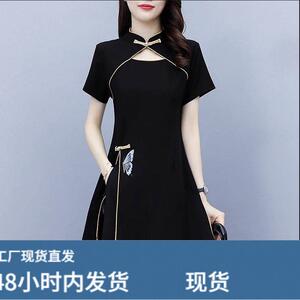 2026新款工作服夜场上班连衣裙女装足浴技师工服柔式旗袍足疗衣服