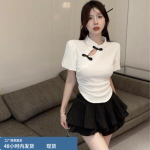 新中式旗袍spa技师工作服柔式衣服夜总店性感连衣裙2024新款套装