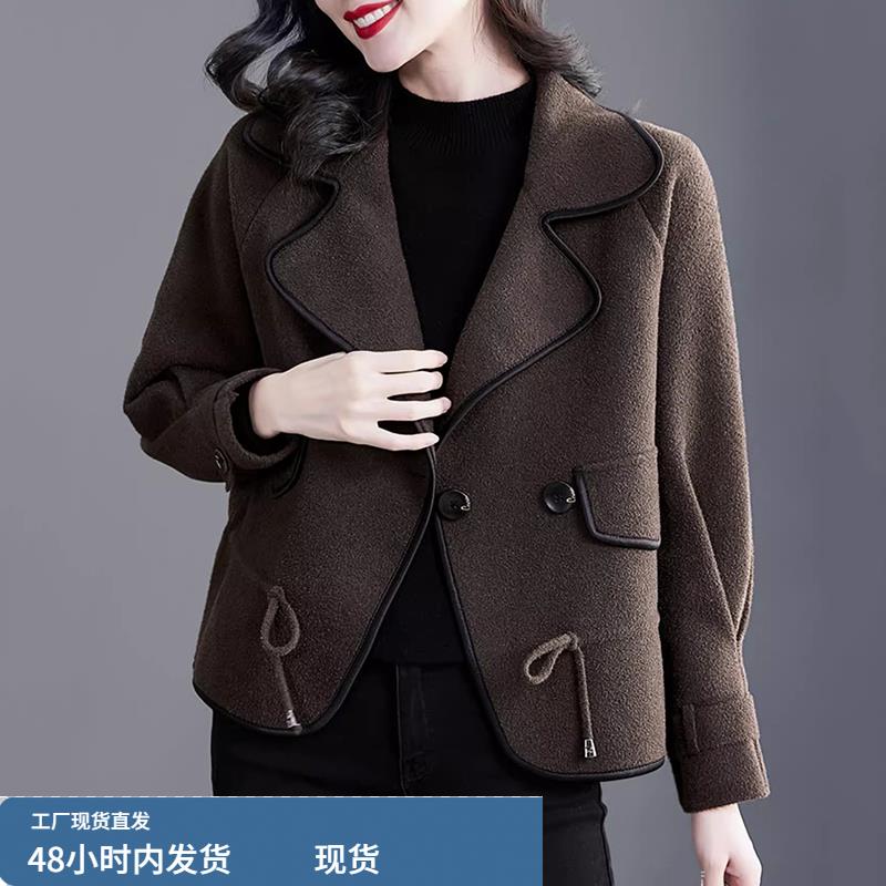 双面毛呢外套女士秋冬季2025年新款今年流行爆款加厚西装呢子大衣