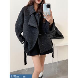2025赫本风双面羊绒大衣女韩系羊毛呢子外套入冬高级感小个子宽松