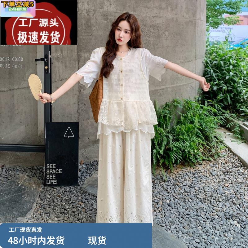法式高端设计感套装女2025夏季新款小个子短袖上衣短裤两件套潮