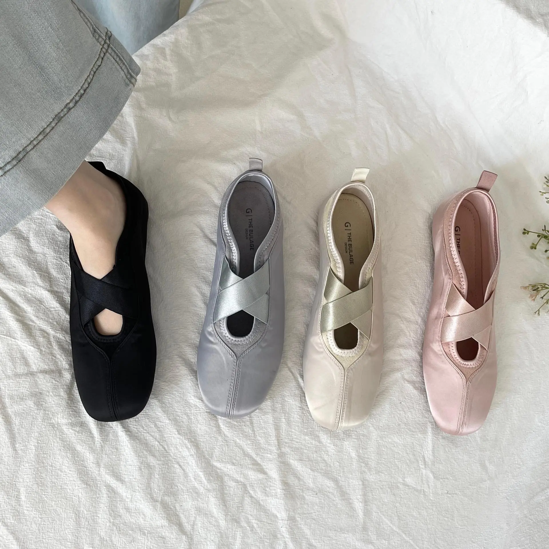 粉色芭蕾舞平底鞋法式玛丽珍鞋软底浅口单鞋女2025新款舒适女鞋子