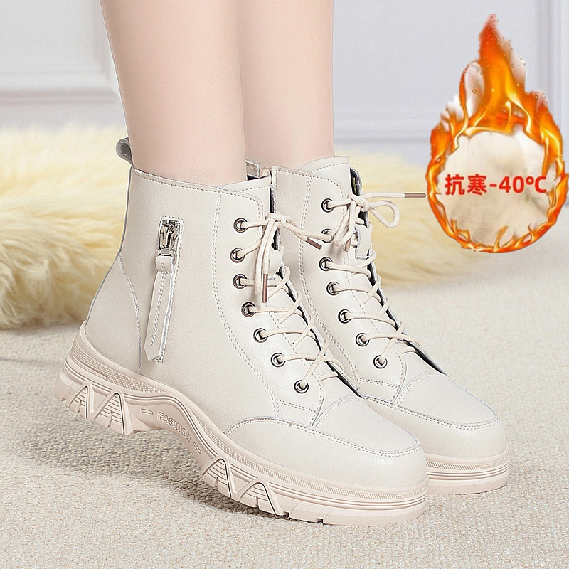 雪地靴女皮毛一体短靴子加厚绒年