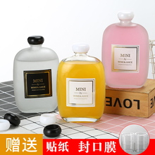 包邮创意100ml玻璃磨砂饮料自酿果酒空酒瓶奶茶瓶密封小白酒瓶子