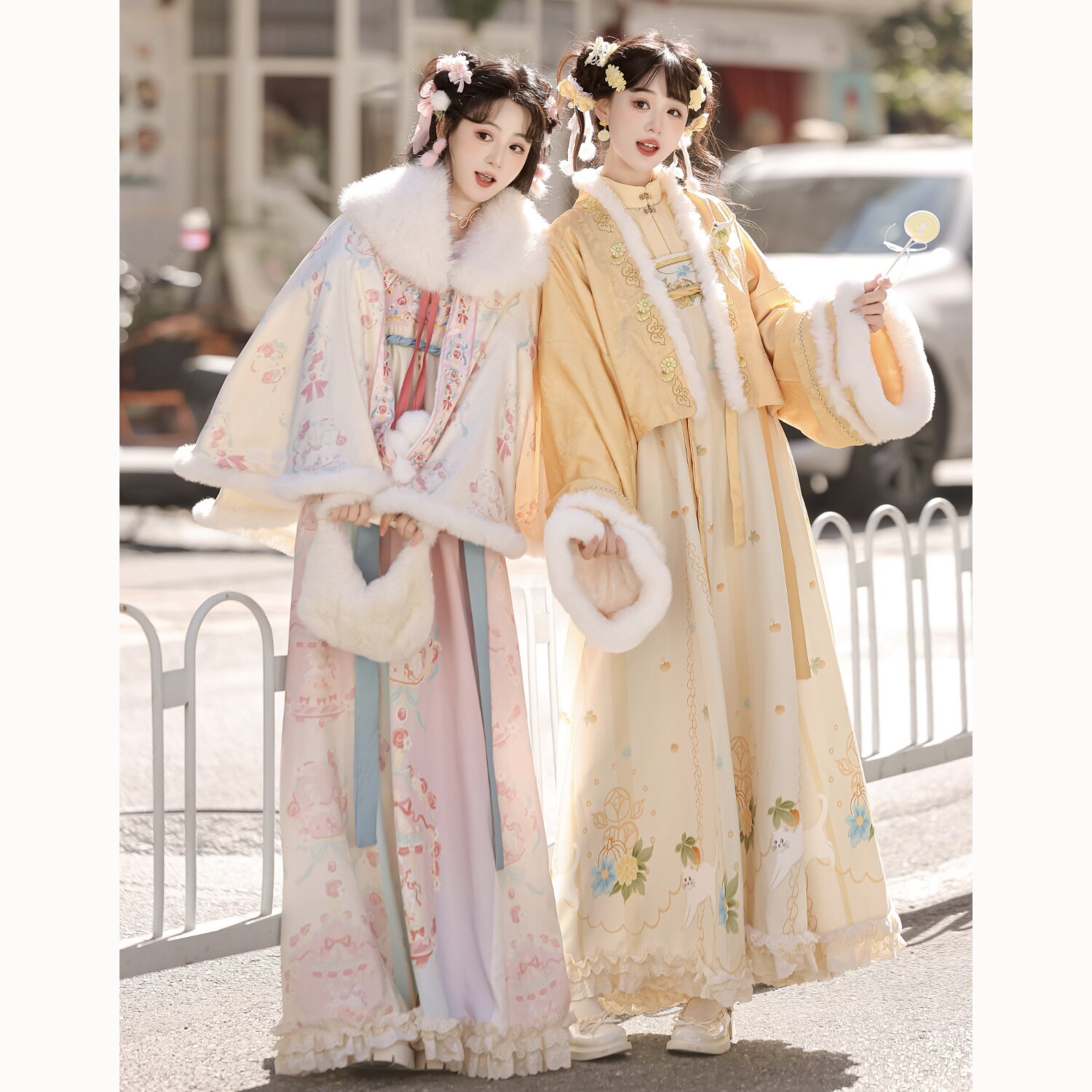 月槿姬原创【旋转木马  南瓜派对】齐胸套装斗篷唐制汉服女秋冬款