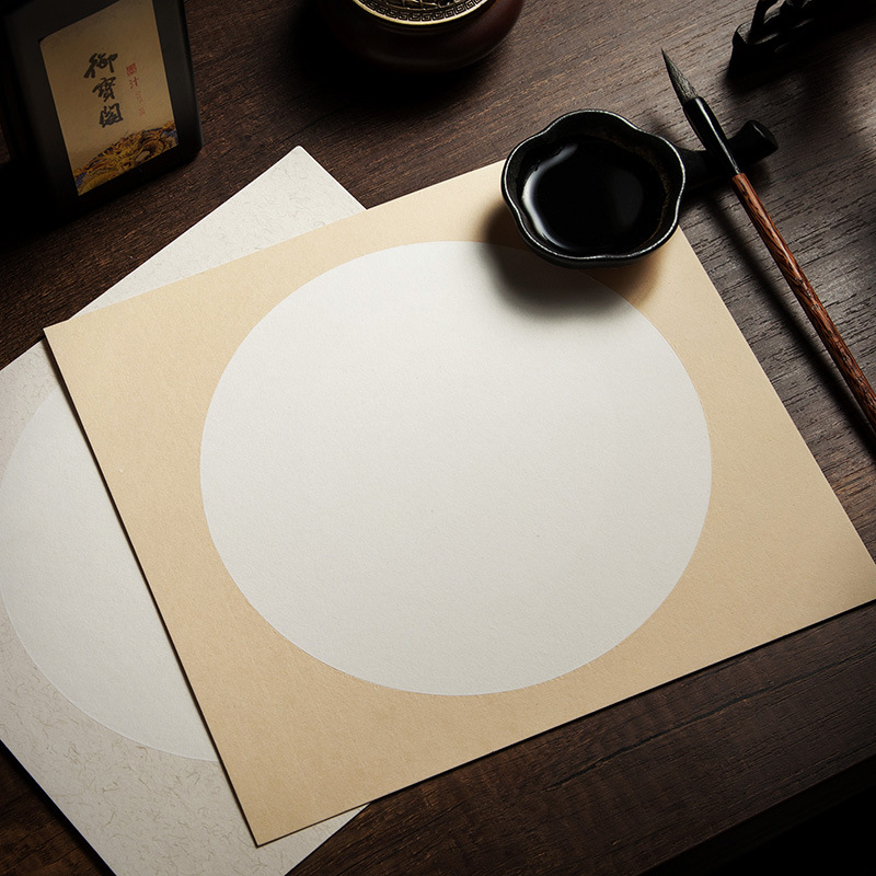 加厚宣纸国画卡纸扇面宣纸软卡空白熟宣纸工笔画书法专用纸镜片学