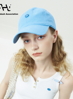AHA爱侈艾·【明星同款】休闲26新款遮阳椭圆蓝标棉软顶棒球帽