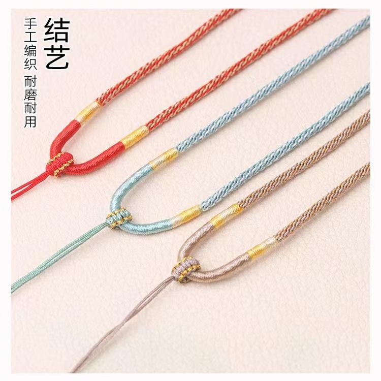 黑色项链绳金佛黄金玉器