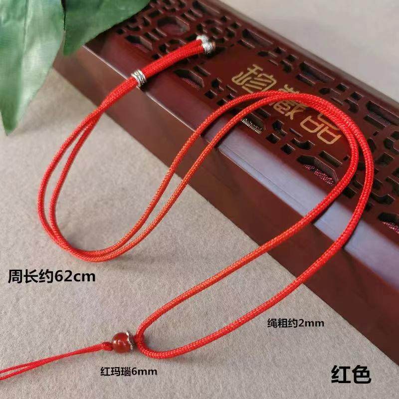 细款木头顶珠挂脖子绳手工配件